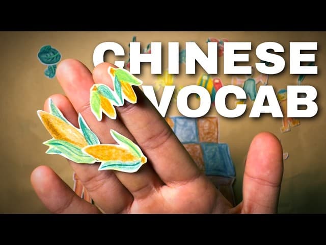 HSK1-2 | 通过定格动画学中文词汇：水果、蔬菜与海鲜（中英字幕）