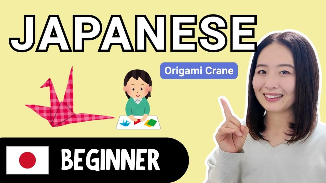 Making Origami Crane | Beginner Japanese Comprehensible Input